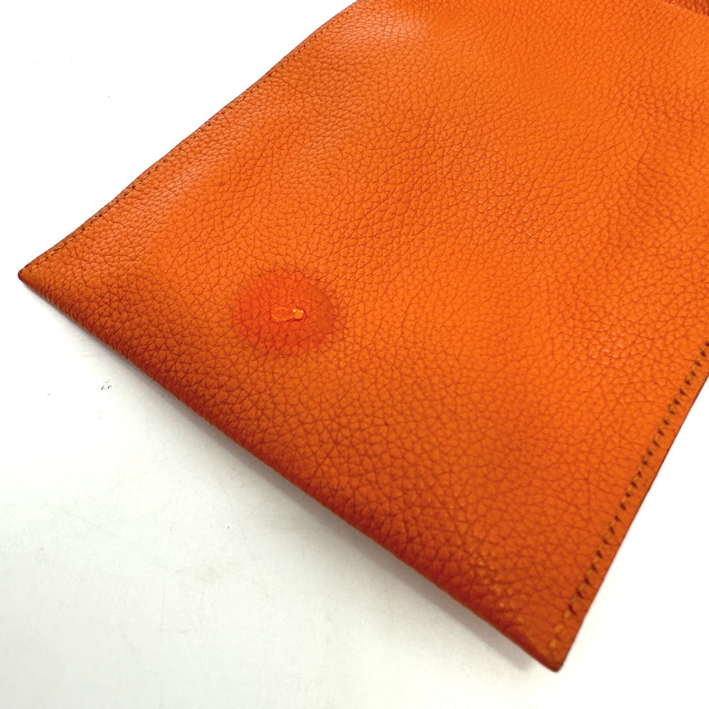 HERMES Shoulder Bag Togo Orange Crossbody bag Amery Women Used