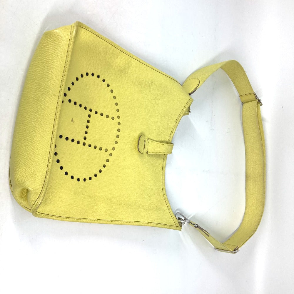 HERMES Shoulder Bag Epsom yellow Crossbody bag Evelyn 3 GM