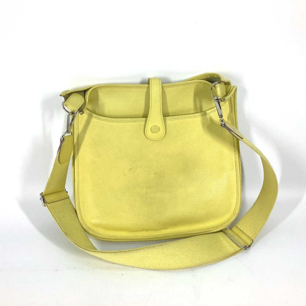 HERMES Shoulder Bag Epsom yellow Crossbody bag Evelyn 3 GM