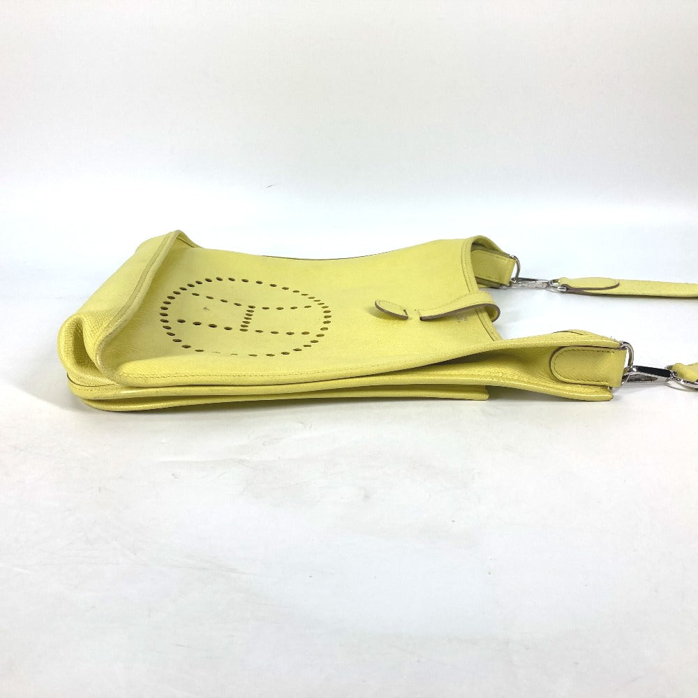 HERMES Shoulder Bag Epsom yellow Crossbody bag Evelyn 3 GM