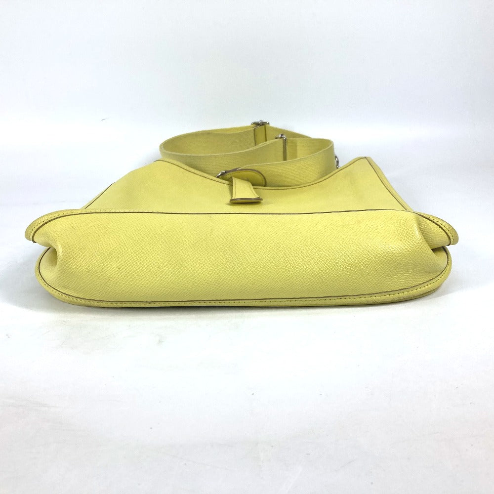 HERMES Shoulder Bag Epsom yellow Crossbody bag Evelyn 3 GM