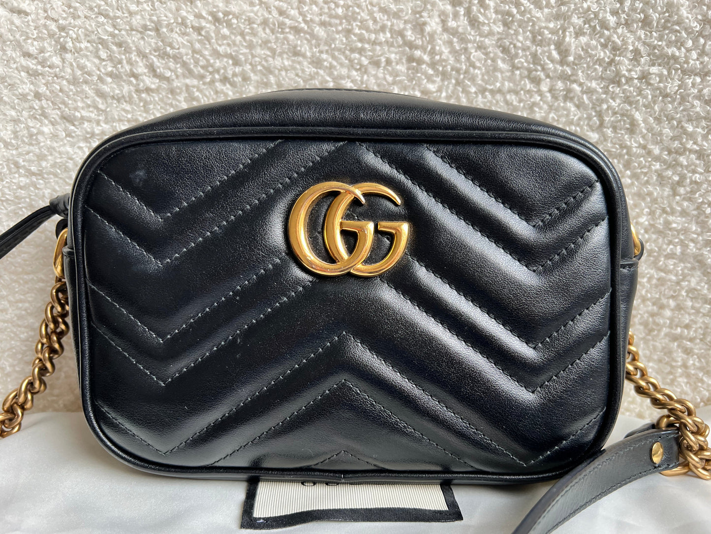 Gucci GG Black Marmont Mini Shoulder Bag (RRP £1,360)