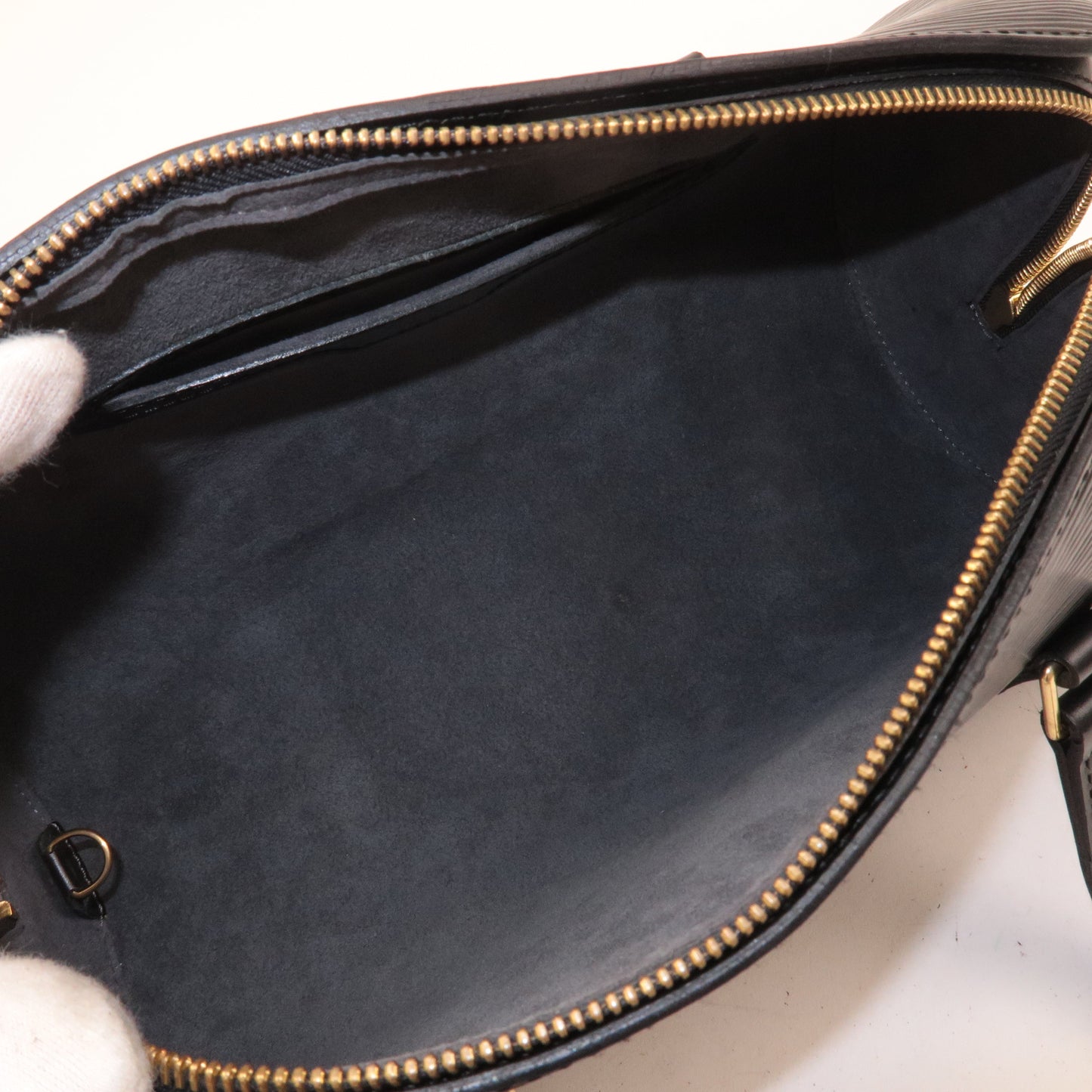 Louis Vuitton Epi Soufflot Hand Bag Pouch Noir Black M52862