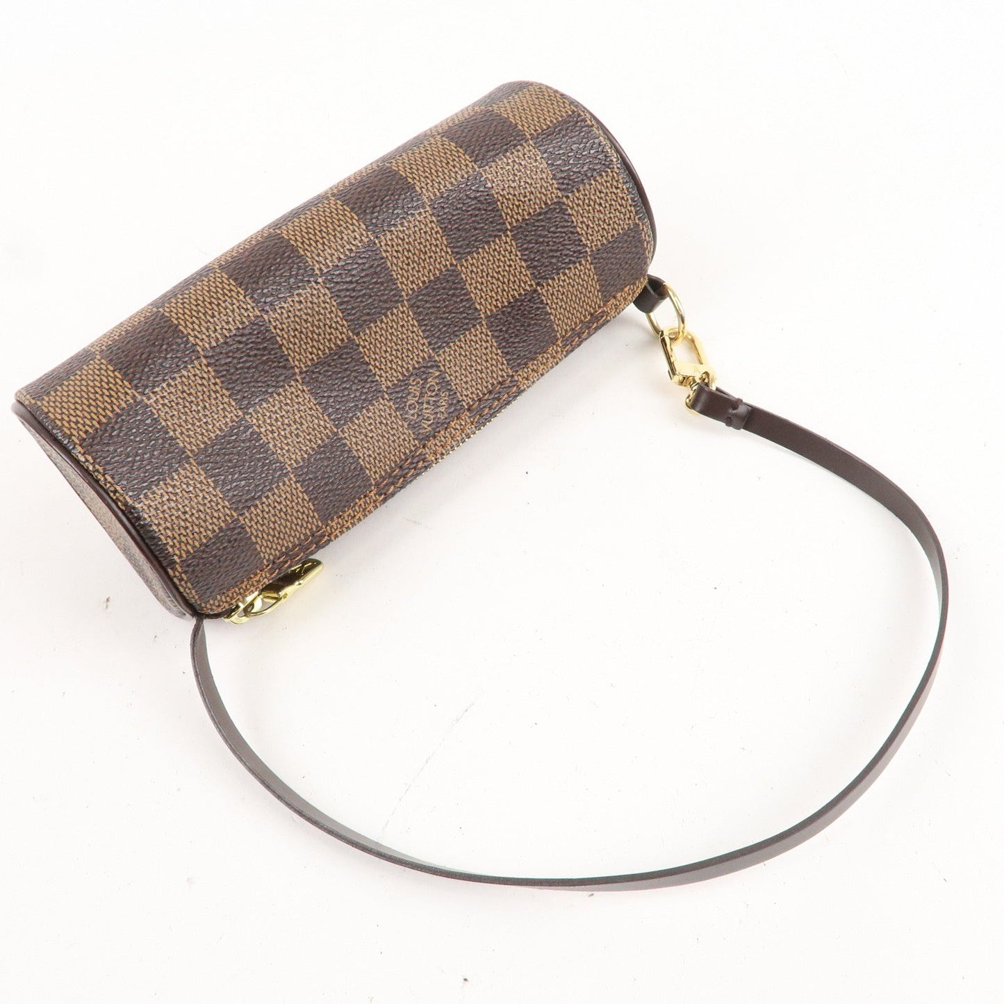 Authe Louis Vuitton Damier Papillon 30 Hand Bag & Pouch Brown N51303