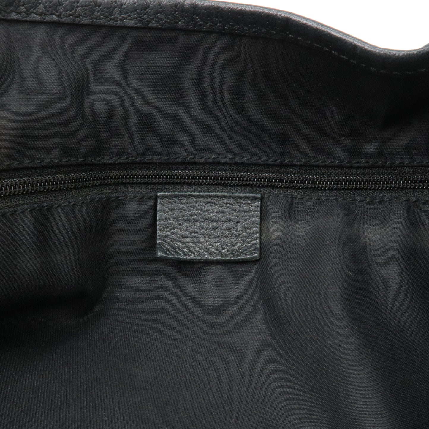 GUCCI Abbey GG Canvas Leather Tote Bag Shoulder Bag Black 130736
