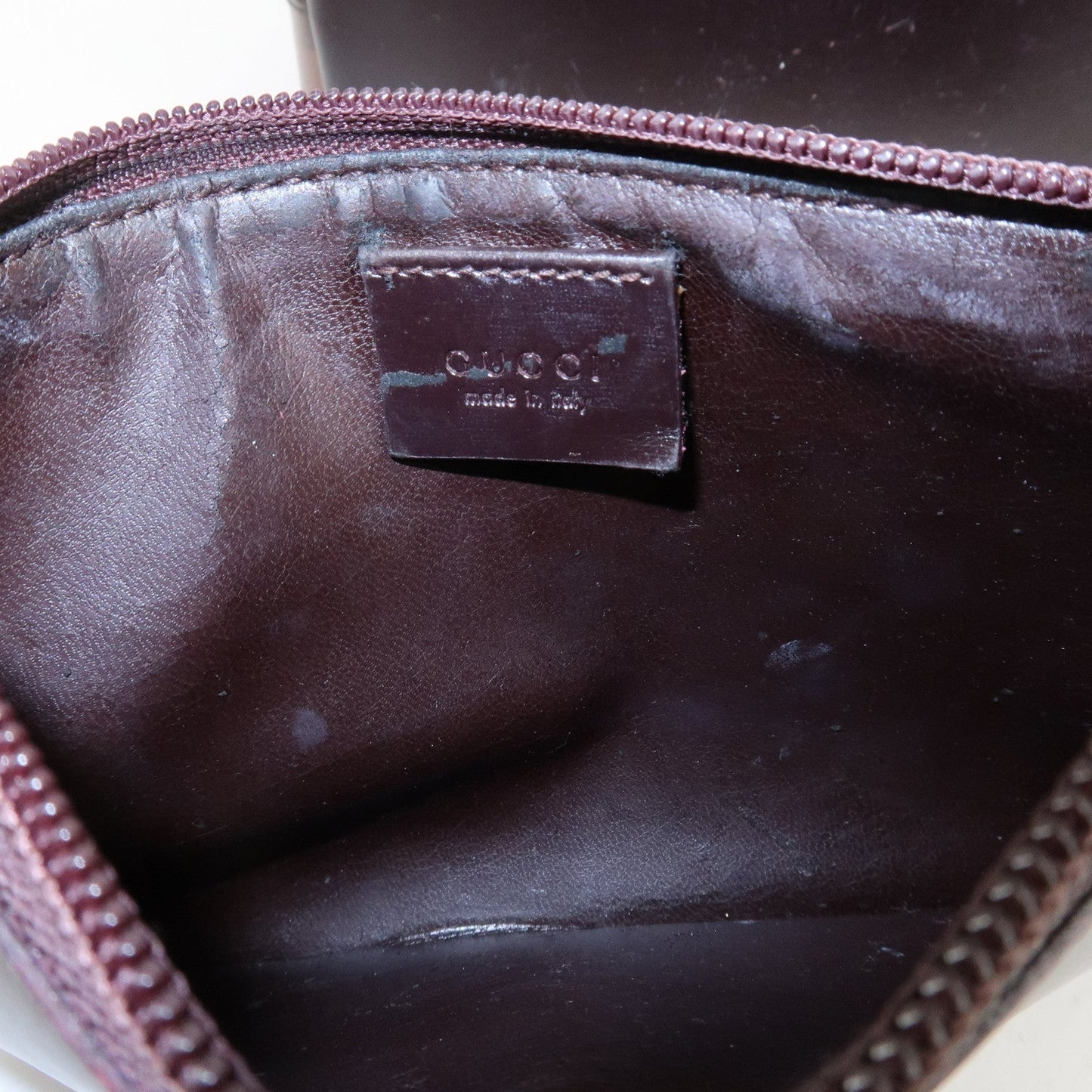 GUCCI Bamboo Vinyl Leather Shoulder Bag Clear Brown 001.2113.1880