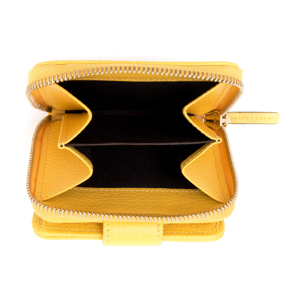 Gucci Original GG Canvas French Wallet in Beige and Buttercup Yellow