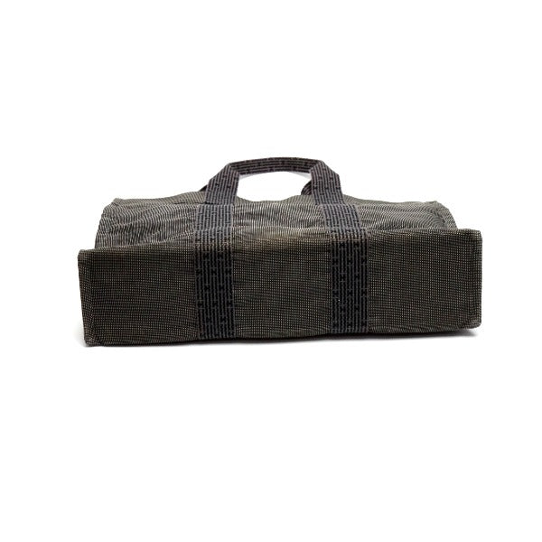 HERMES Tote Bag canvas gray MM Her Line unisex(Unisex) Used
