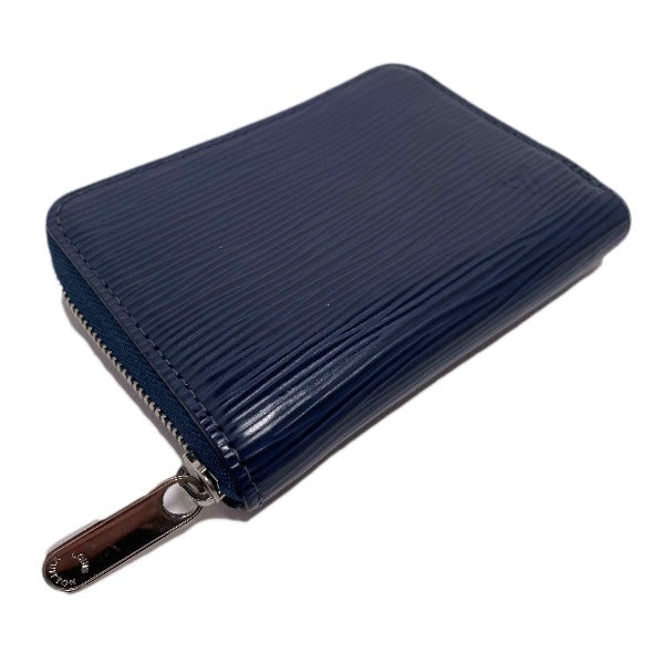 LOUIS VUITTON Coin case M60438 Epi Leather Navy blue Zip around purse Epi mens Used