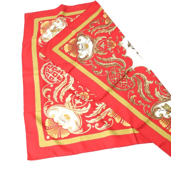 HERMES scarf silk yellow SPRINGS scarf Carre90 Women Used