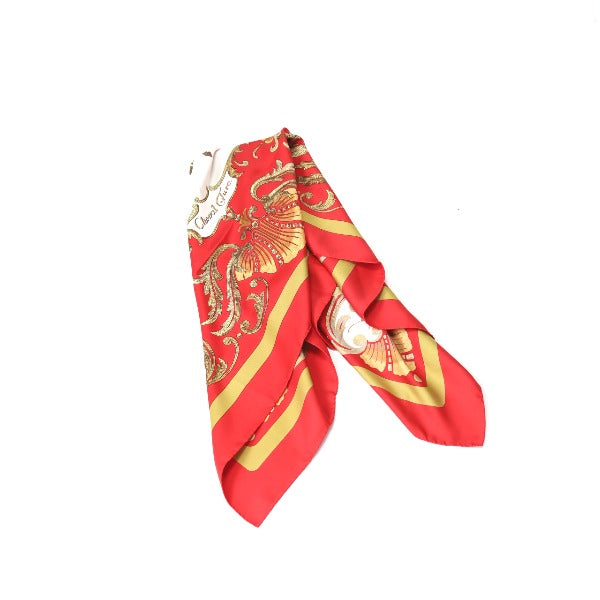 HERMES scarf silk Red Carre90 Cheval Jurc Turkish horse