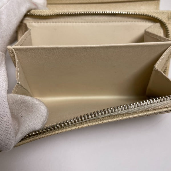 LOUIS VUITTON Bifold Wallet N61744 Damier Azur canvas, leather white Tresol