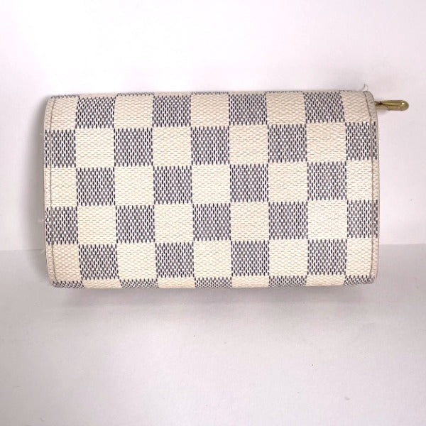 LOUIS VUITTON Bifold Wallet N61744 Damier Azur canvas, leather white Tresol