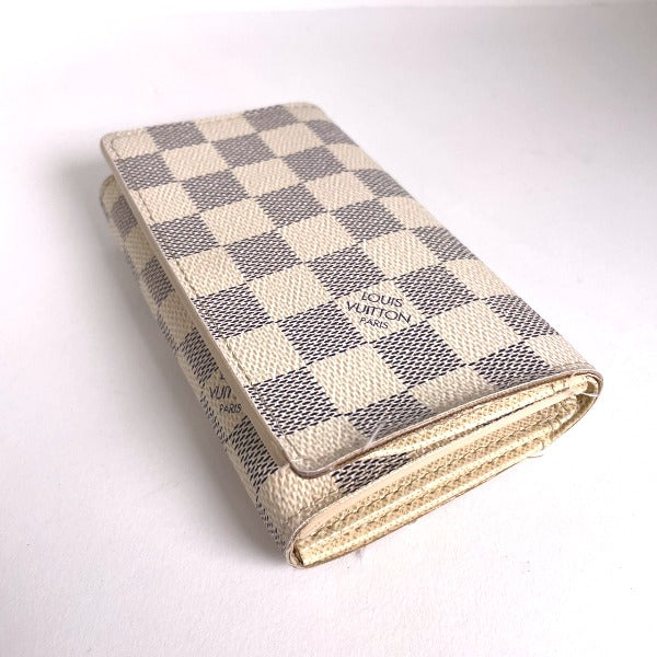 LOUIS VUITTON Bifold Wallet N61744 Damier Azur canvas, leather white Tresol