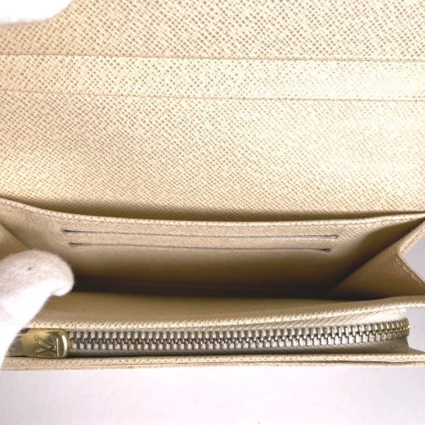LOUIS VUITTON Bifold Wallet N61744 Damier Azur canvas, leather white Tresol