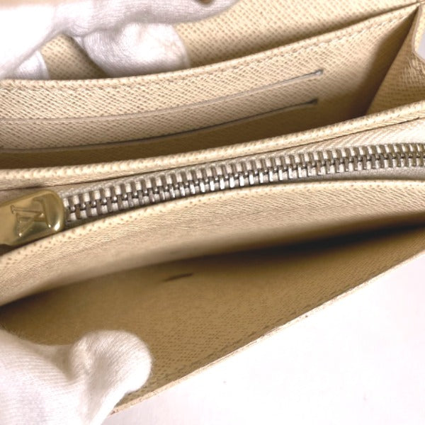 LOUIS VUITTON Bifold Wallet N61744 Damier Azur canvas, leather white Tresol