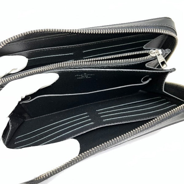 LOUIS VUITTON business bag N41503 Damier Grafitto Canvas Graphite Long Wallet Purse Damier Grafitte Zippy XL mens Used