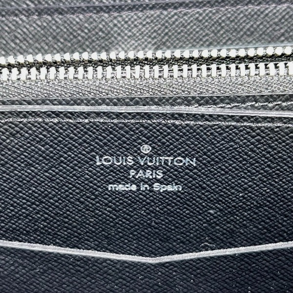 LOUIS VUITTON business bag N41503 Damier Grafitto Canvas Graphite Long Wallet Purse Damier Grafitte Zippy XL mens Used