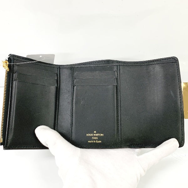 LOUIS VUITTON Coin case M68725 PVC, leather Brown camel Portefeuille Dauphine Monogram reverse compact Women Used