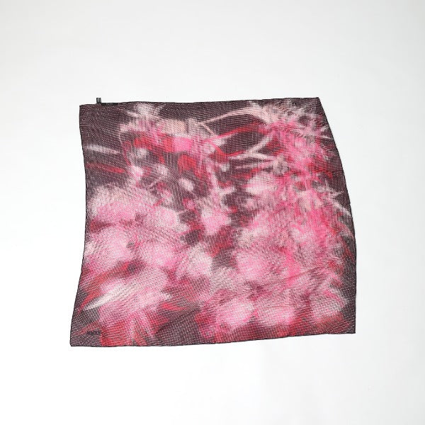 GUCCI scarf silk Pink x Black 100% silk scarf Dot Women Used