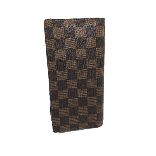 LOUIS VUITTON Bifold Wallet N60017 Damier canvas Brown Wallet with card pocket Damier Portefeuille Blaza mens(Unisex) Used