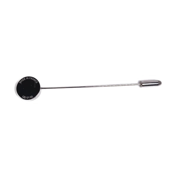 HERMES Other accessories Brass (palladium coated), lacquer Silverx black Hatpin Crude cell Women Used