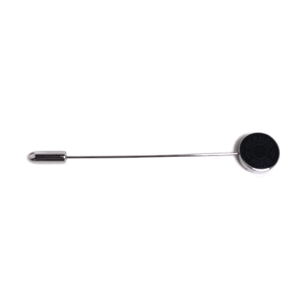 HERMES Other accessories Brass (palladium coated), lacquer Silverx black Hatpin Crude cell Women Used