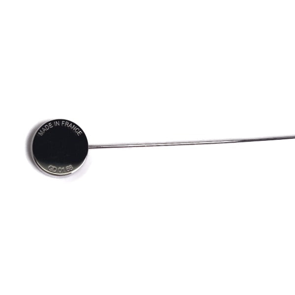 HERMES Other accessories Brass (palladium coated), lacquer Silverx black Hatpin Crude cell Women Used