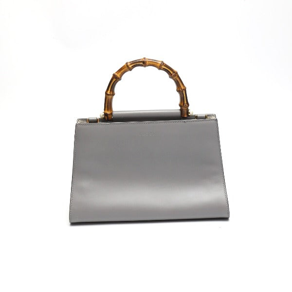 GUCCI Handbag 459076 Bamboo gray 2WAY Bamboo Women Used