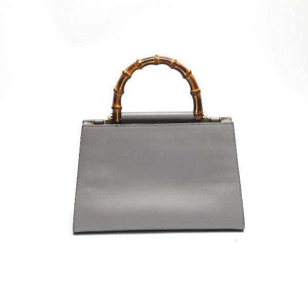 GUCCI Handbag 459076 Bamboo gray 2WAY Bamboo Women Used
