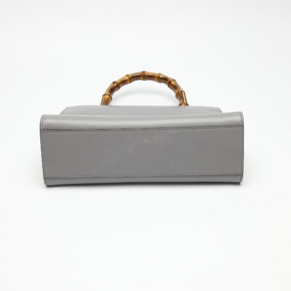 GUCCI Handbag 459076 Bamboo gray 2WAY Bamboo Women Used