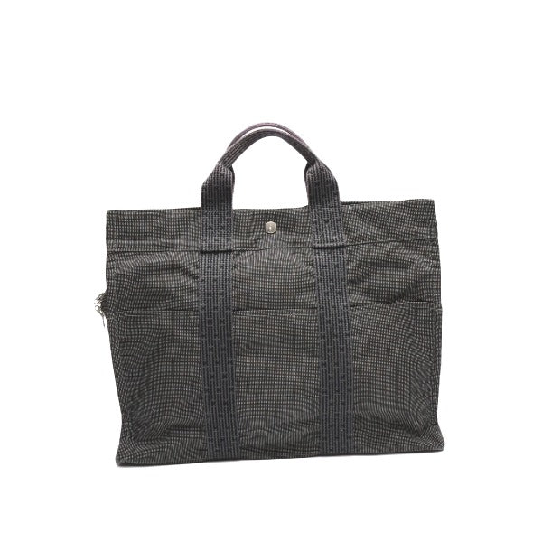HERMES Tote Bag canvas gray MM Her Line unisex(Unisex) Used