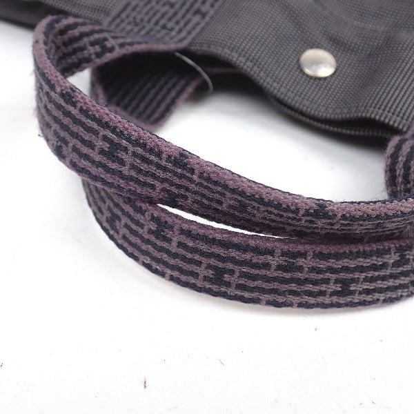 HERMES Tote Bag canvas gray MM Her Line unisex(Unisex) Used