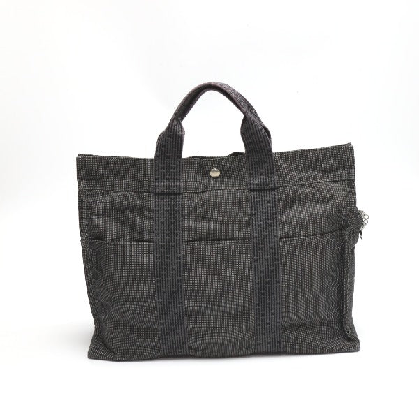 HERMES Tote Bag canvas gray MM Her Line unisex(Unisex) Used