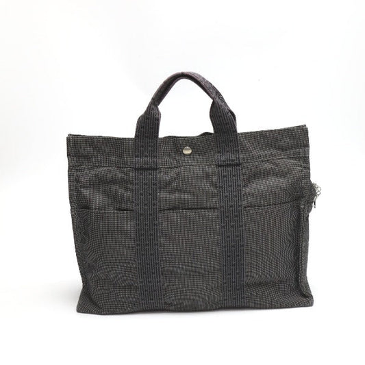 HERMES Tote Bag canvas gray MM Her Line unisex(Unisex) Used