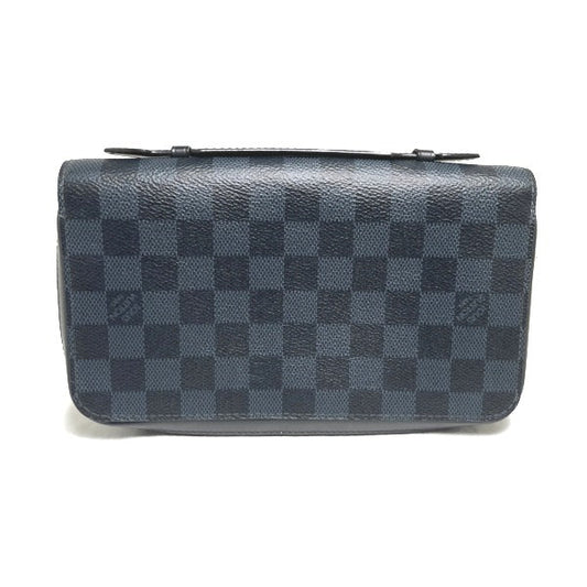 LOUIS VUITTON business bag N41590 Damier canvas cobalt Wallet Damier Cobalt Zippy XL mens Used