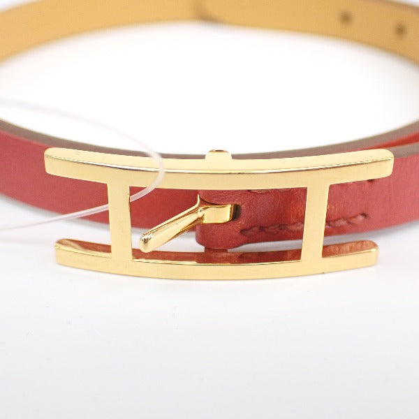 HERMES bracelet Calfskin leather Sanguine Beapi de Bourtour Taderakto Sanguine Women Used