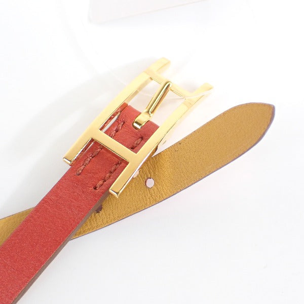 HERMES bracelet Calfskin leather Sanguine Beapi de Bourtour Taderakto Sanguine Women Used