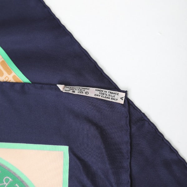 HERMES scarf silk Navy LES HARAS NATIONAUX Carre90 Carre90 Women Used