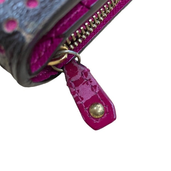 LOUIS VUITTON Bifold Wallet M95188 Monogram Perfo Fuchsia Zip Around Monogram Perfo Two fold wallet Women Used