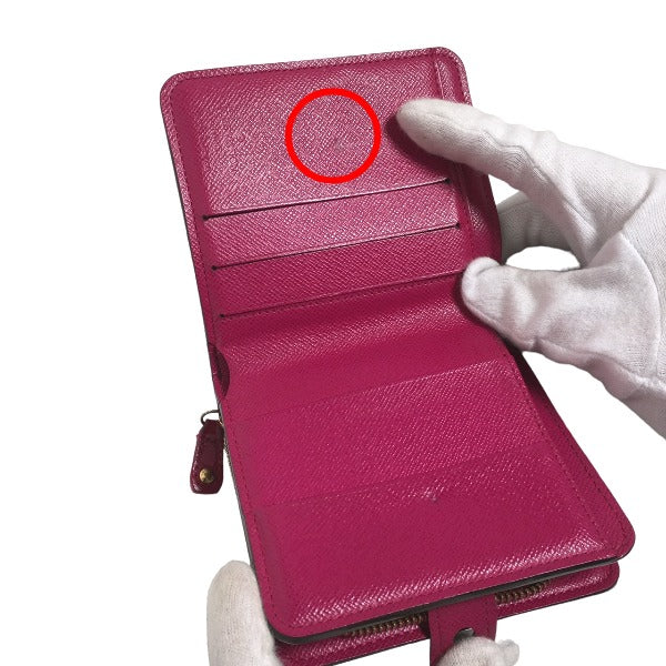 LOUIS VUITTON Bifold Wallet M95188 Monogram Perfo Fuchsia Zip Around Monogram Perfo Two fold wallet Women Used