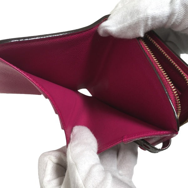 LOUIS VUITTON Bifold Wallet M95188 Monogram Perfo Fuchsia Zip Around Monogram Perfo Two fold wallet Women Used