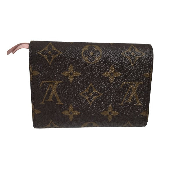 LOUIS VUITTON Coin case M62360 Monogram canvas Rose Valerie Coin purse with Card Case Monogram Portefeuille Victorine Women Used