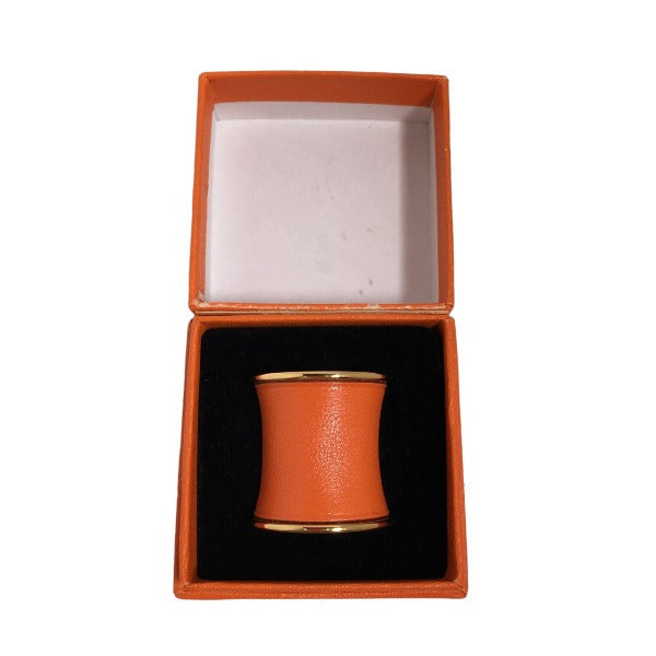HERMES Scarf ring Other Orange 20.5 Accessories Swift x Gold Plated unisex(Unisex) Used