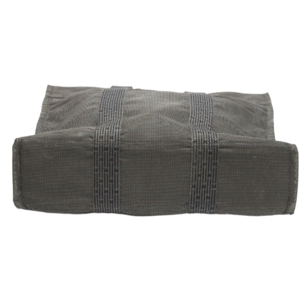 HERMES Tote Bag canvas gray Tote Bag Business bag Her LineTote MM unisex(Unisex) Used