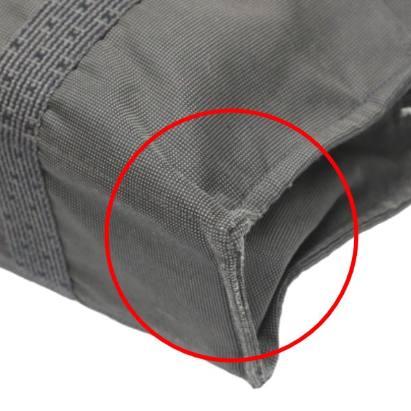 HERMES Tote Bag canvas gray Tote Bag Business bag Her LineTote MM unisex(Unisex) Used