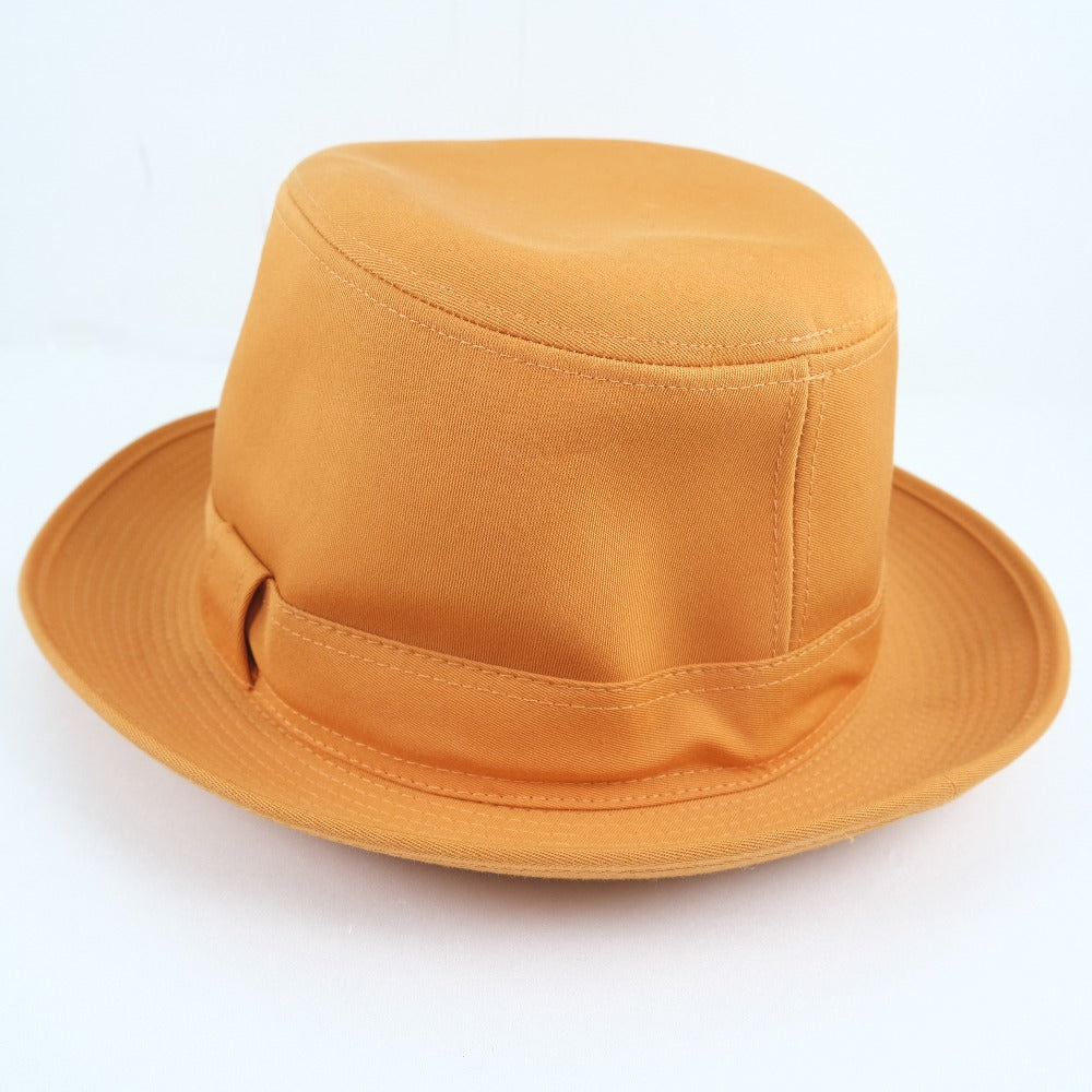HERMES hat Cotton, Linen Orange mens(Unisex) 58 Used