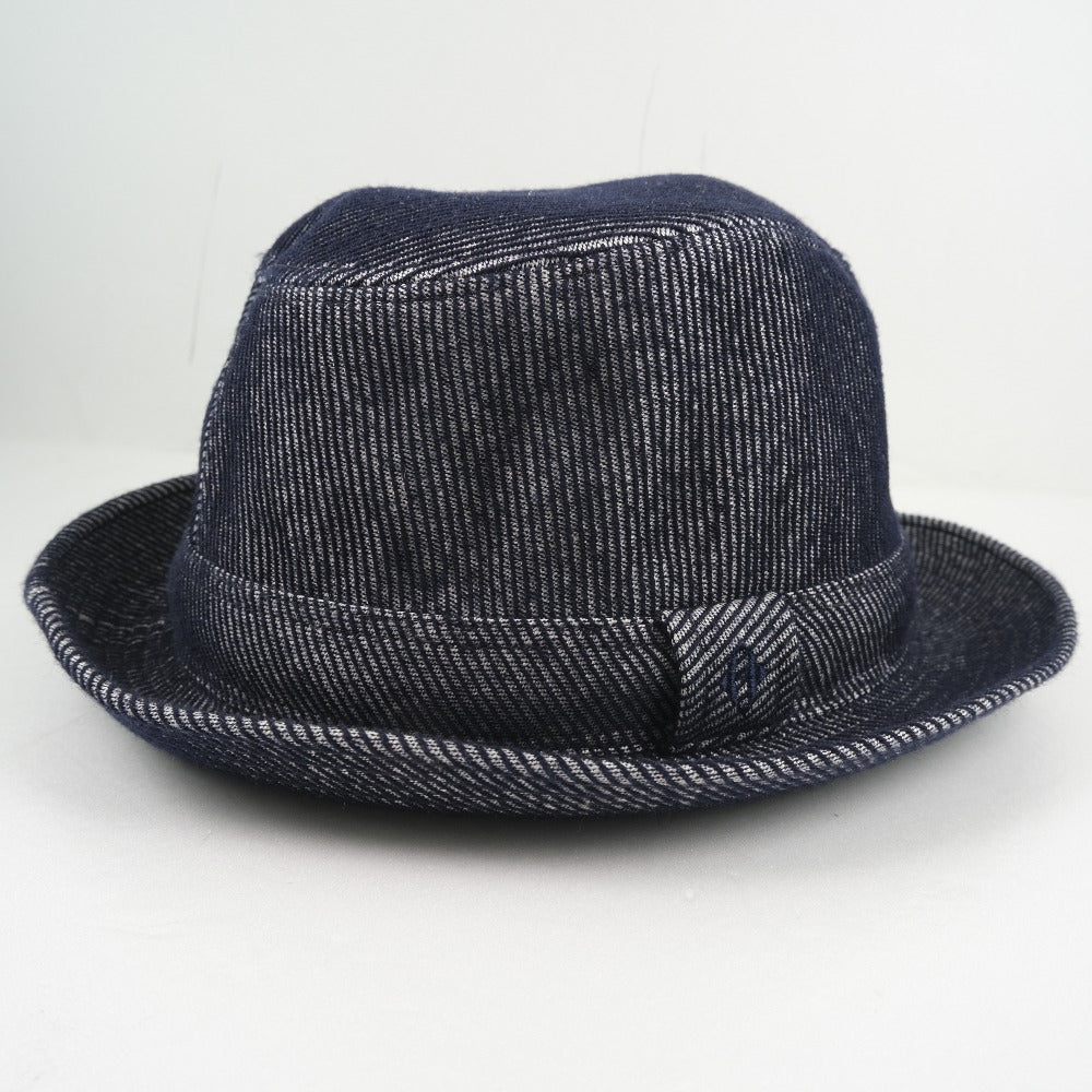 HERMES hat wool Navy mens(Unisex) 58 Used
