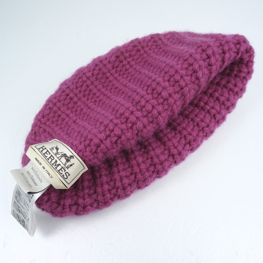 HERMES Knit cap wool pink Women(Unisex) Used