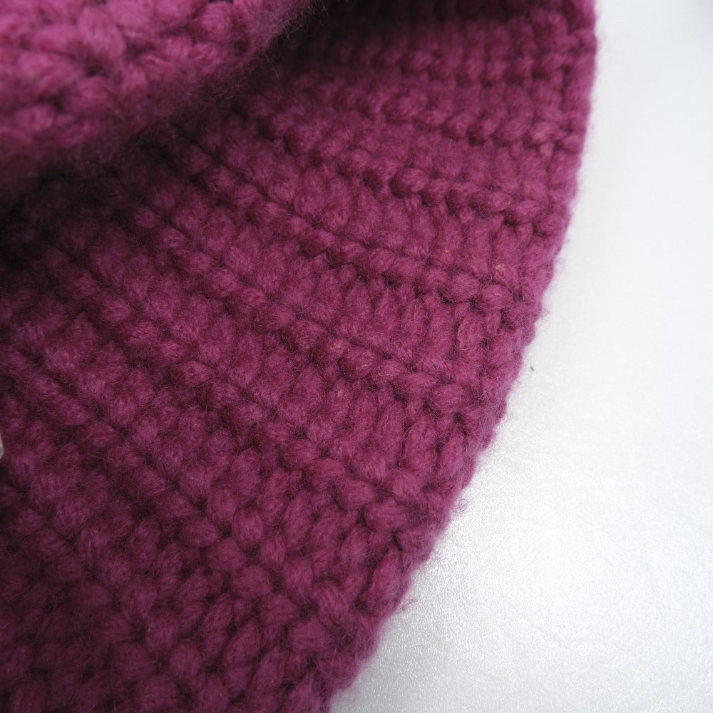 HERMES Knit cap wool pink Women(Unisex) Used